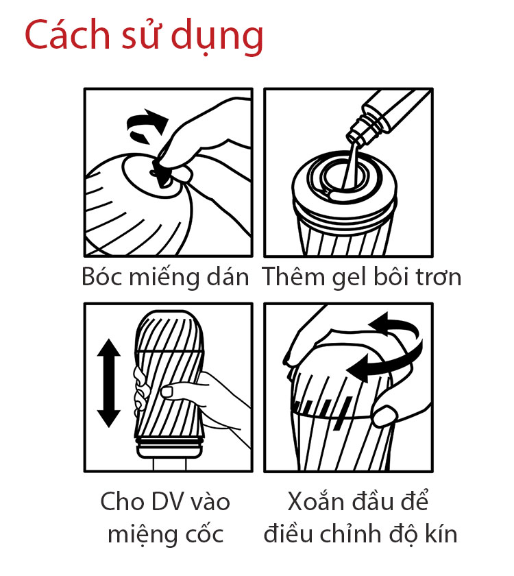 cách sử dụng Cốc thủ dâm cao cấp Tenga Airtech Twist